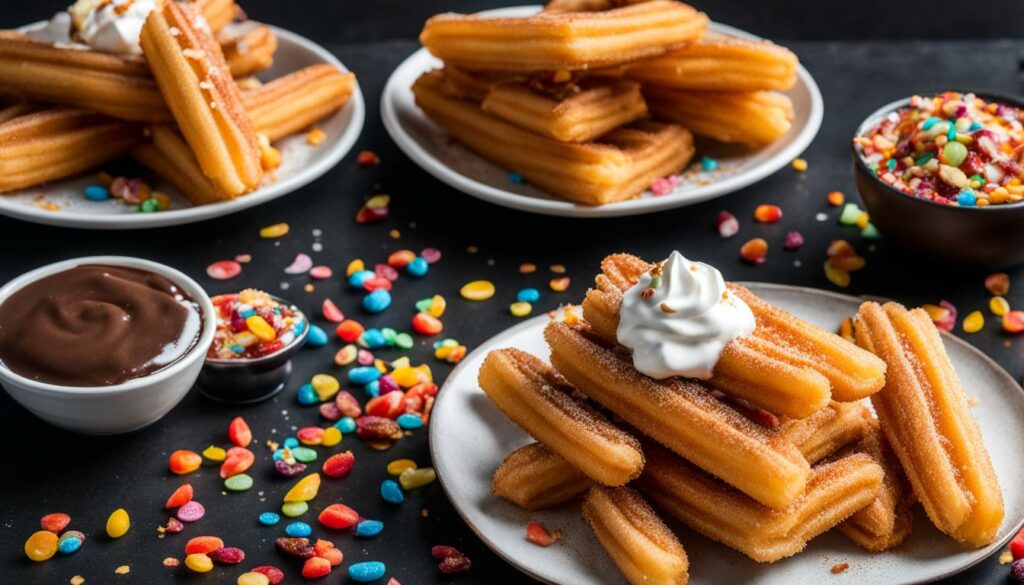 Churros with various flavors